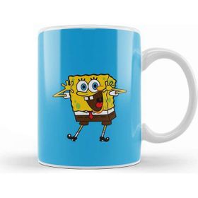 Baskı Dükkanı Sünger Bob Sponge Bob 05 Beyaz Porselen Kupa Bardak