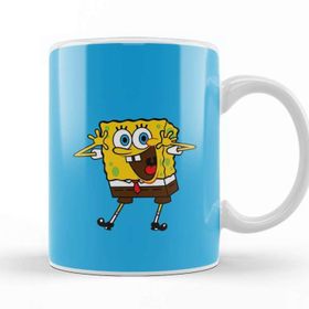 Baskı Dükkanı Sünger Bob Sponge Bob 05 Beyaz Porselen Kupa Bardak