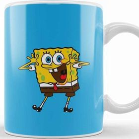 Baskı Dükkanı Sünger Bob Sponge Bob 05 Beyaz Porselen Kupa Bardak