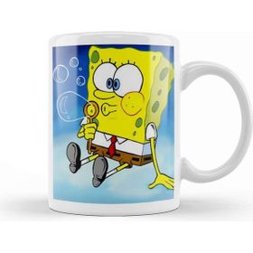 Baskı Dükkanı Sünger Bob Sponge Bob 06 Beyaz Porselen Kupa Bardak