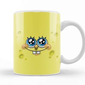 Baskı Dükkanı Sünger Bob Sponge Bob 07 Beyaz Porselen Kupa Bardak
