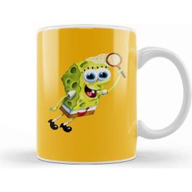 Baskı Dükkanı Süngerbob Spongebob Beyaz Porselen Kupa Bardak