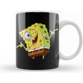 Baskı Dükkanı Süngerbob Spongebob Beyaz Porselen Kupa Bardak