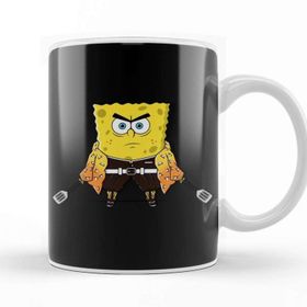 Baskı Dükkanı Süngerbob Spongebob Zenitsu Beyaz Porselen Kupa Bardak