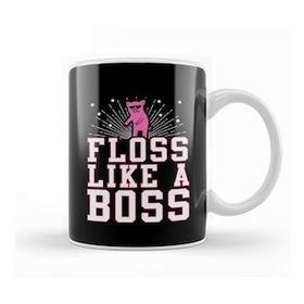 Baskı Dükkanı Sunglasses Pig Floss Like A Boss Kupa