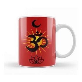 Baskı Dükkanı Sunny Ohm Moon And Lotus Ohm Symbol Kupa