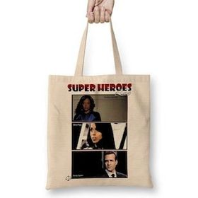 Baskı Dükkanı Super Herois - Direito Bez Uzun Saplı Krem Rengi Çanta