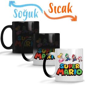 Baskı Dükkanı Super Mario Atari 01 Sihirli Porselen Kupa