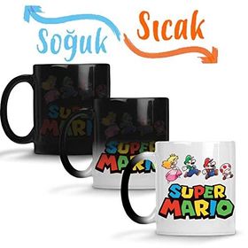 Baskı Dükkanı Super Mario Atari 01 Sihirli Porselen Kupa
