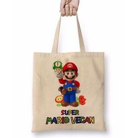 Baskı Dükkanı Super Mario Vegan Bez Çanta