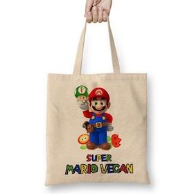Baskı Dükkanı Super Mario Vegan Bez Çanta