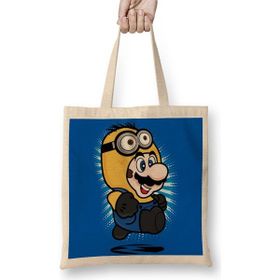 Baskı Dükkanı Super Minion Mario 01 Bez Çanta