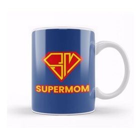 Baskı Dükkanı Supermom Süperanne 017 Beyaz Porselen Kupa Bardak