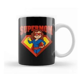 Baskı Dükkanı Supermom Süperanne 019 Beyaz Porselen Kupa Bardak
