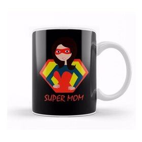 Baskı Dükkanı Supermom Süperanne 020 Beyaz Porselen Kupa Bardak
