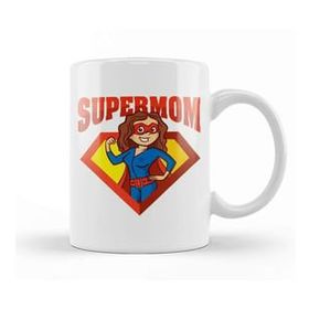 Baskı Dükkanı Supermom Süperanne 020 Beyaz Porselen Kupa Bardak