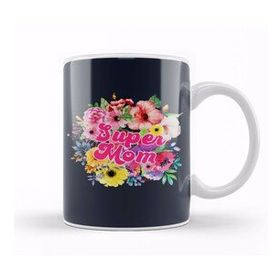 Baskı Dükkanı Supermom Süperanne 021 Beyaz Porselen Kupa Bardak