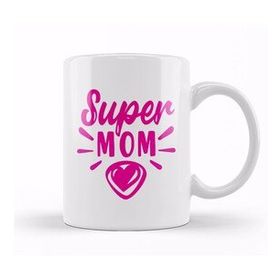 Baskı Dükkanı Supermom Süperanne 022 Beyaz Porselen Kupa Bardak