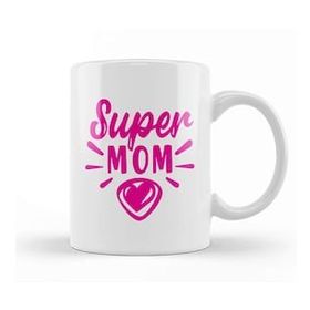 Baskı Dükkanı Supermom Süperanne 022 Beyaz Porselen Kupa Bardak