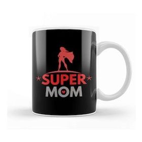 Baskı Dükkanı Supermom Süperanne 04 Beyaz Porselen Kupa Bardak
