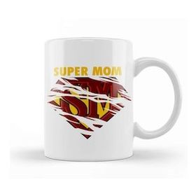 Baskı Dükkanı Supermom Süperanne 07 Beyaz Porselen Kupa Bardak