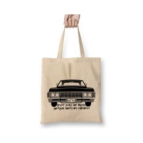 Baskı Dükkanı Supernatural Dean Winchester Daddy's Home Bez Çanta