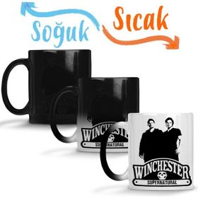 Baskı Dükkanı Supernatural Winchester Sihirli Porselen Kupa