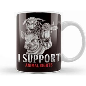 Baskı Dükkanı Support Animal Rights Activist Veterinarian Animals Rescue Beyaz Porselen Kupa Bardak