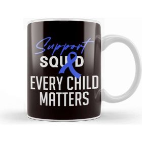 Baskı Dükkanı Support Squad Child Abuse Prevention Month Awareness April Beyaz Porselen Kupa Bardak