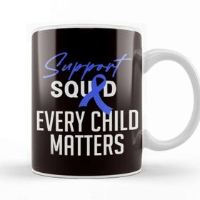 Baskı Dükkanı Support Squad Child Abuse Prevention Month Awareness April Beyaz Porselen Kupa Bardak
