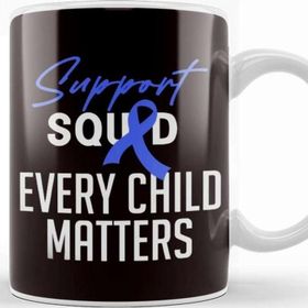 Baskı Dükkanı Support Squad Child Abuse Prevention Month Awareness April Beyaz Porselen Kupa Bardak