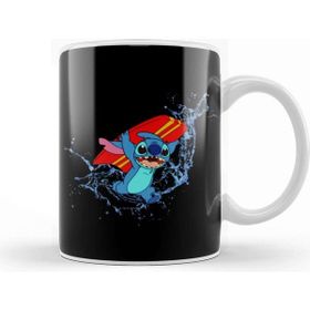 Baskı Dükkanı Surfing Stitch Beyaz Porselen Kupa Bardak