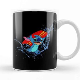 Baskı Dükkanı Surfing Stitch Beyaz Porselen Kupa Bardak