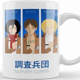 Baskı Dükkanı Survey Corps Beyaz Porselen Kupa Bardak