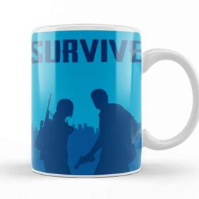 Baskı Dükkanı Survive Video Games Beyaz Porselen Kupa Bardak