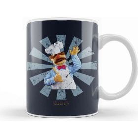 Baskı Dükkanı Swedish Chef Retro Japanese Muppets Beyaz Porselen Kupa Bardak