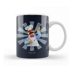 Baskı Dükkanı Swedish Chef Retro Japanese Muppets Beyaz Porselen Kupa Bardak