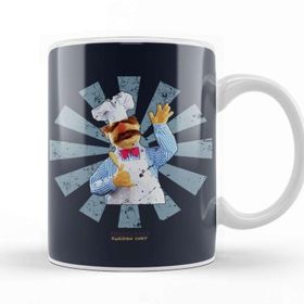Baskı Dükkanı Swedish Chef Retro Japanese Muppets Beyaz Porselen Kupa Bardak