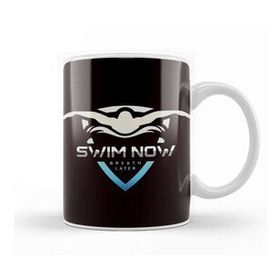 Baskı Dükkanı Swim Now Breath Later Swimmer Swimming Indoor Pool Athlete Beyaz Porselen Kupa Bardak