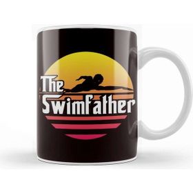 Baskı Dükkanı Swimfather Swimmer Swimming Pool Athlete Swim Water Sports Beyaz Porselen Kupa Bardak