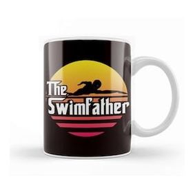Baskı Dükkanı Swimfather Swimmer Swimming Pool Athlete Swim Water Sports Beyaz Porselen Kupa Bardak