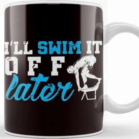 Baskı Dükkanı Swimmer Swim Swimming Pool Indoor Freestyle Water Sports Beyaz Porselen Kupa Bardak