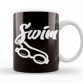Baskı Dükkanı Swimming Goggles Swim Swimmer Freestyle Water Sports Athlete Beyaz Porselen Kupa Bardak