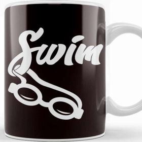 Baskı Dükkanı Swimming Goggles Swim Swimmer Freestyle Water Sports Athlete Beyaz Porselen Kupa Bardak