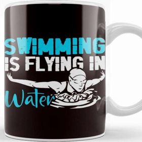 Baskı Dükkanı Swimming Is Flying In Water Sports Indoor Pool Coach Athlete Beyaz Porselen Kupa Bardak