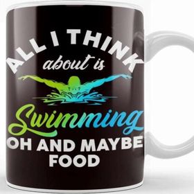 Baskı Dükkanı Swimming Swimmer Swim Pool Water Sports Freestyle Athlete Beyaz Porselen Kupa Bardak