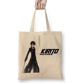 Baskı Dükkanı Sword Art Online Kirito Kirigaya Kazuto Anime 01 Bez Çanta