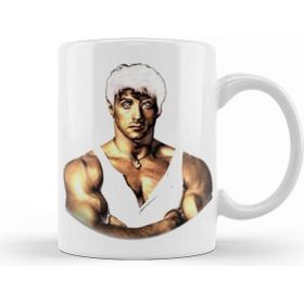 Baskı Dükkanı Sylvester Stallone Beyaz Porselen Kupa Bardak