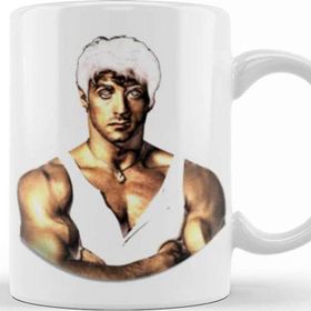 Baskı Dükkanı Sylvester Stallone Quotes Beyaz Porselen Kupa Bardak
