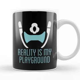Baskı Dükkanı Symmetra Reality Is My Playground Logo Overwatch Beyaz Porselen Kupa Bardak